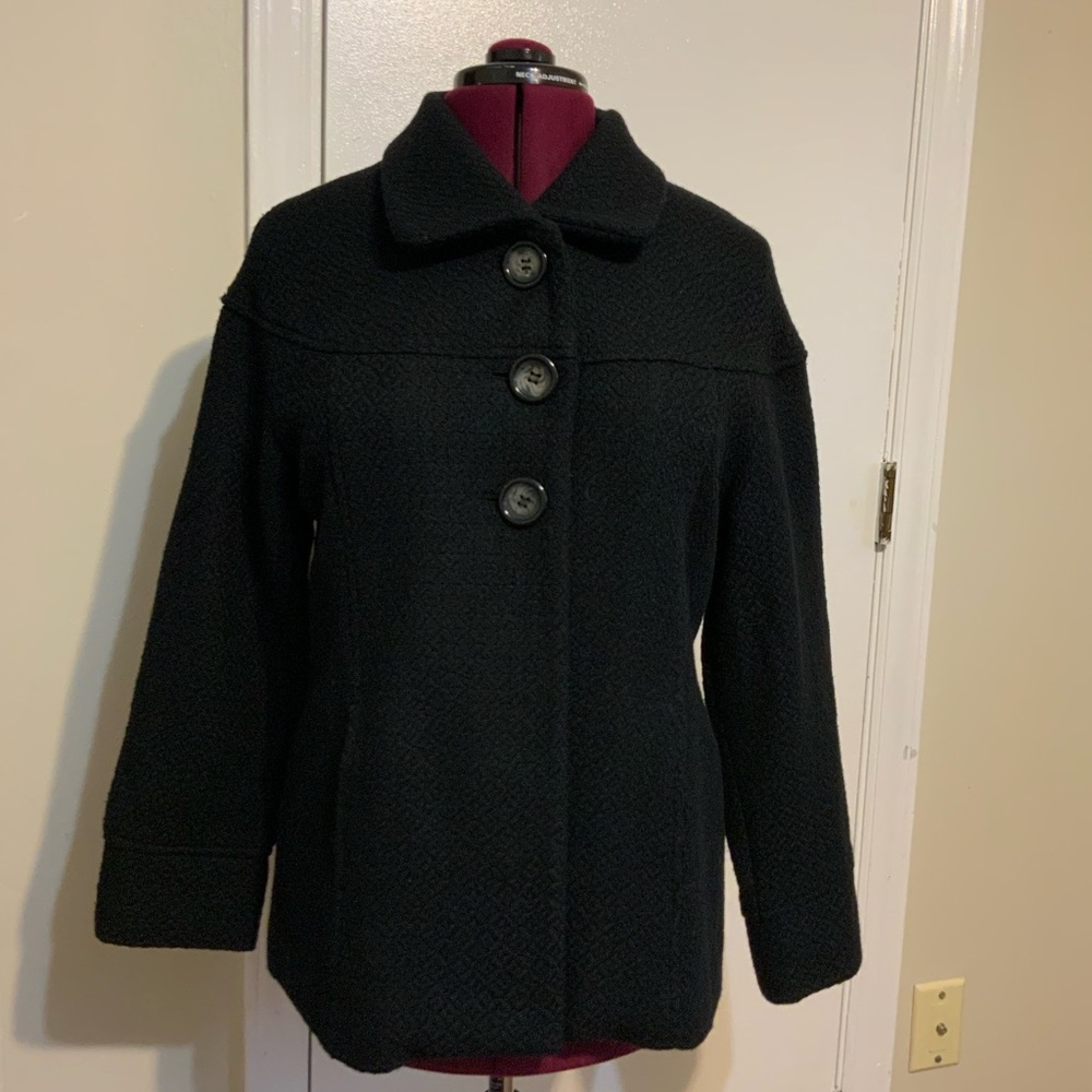 Like New NTCO Formal Wool blend Black Pea Coat